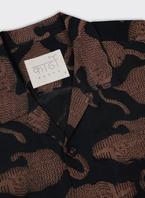 laydown detail image of Ronen Camp Collar Short Sleeve Shirt