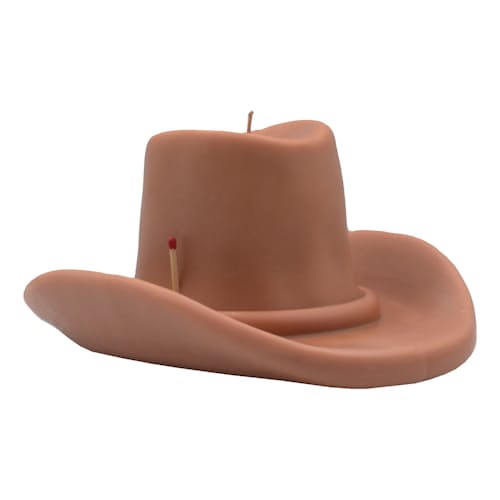 laydown image of Belle Star Cowboy Hat Candle