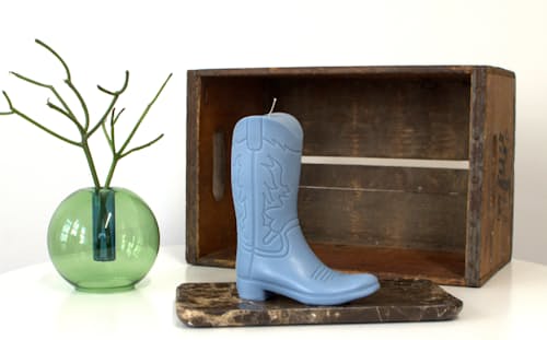 lifestyle image of Cowboy Boot Candle