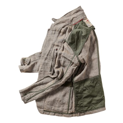laydown image of Tropical Trap Linen Blazer