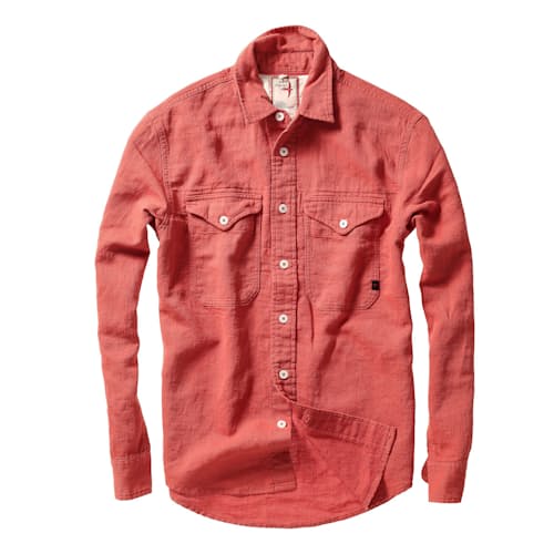 laydown image of Slub Linen Workshirt