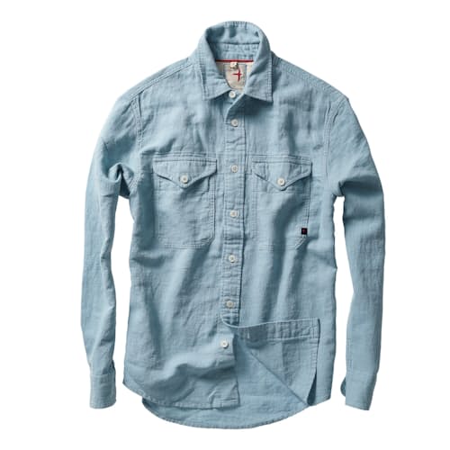laydown image of Slub Linen Workshirt