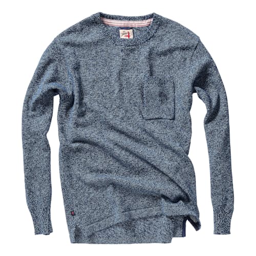 laydown image of Cotton Linen Sweater Crew