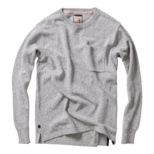 laydown image of Cotton Linen Sweater Crew