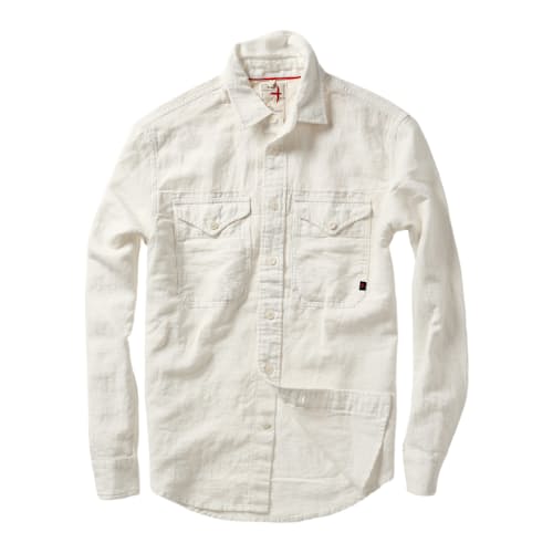 laydown image of Slub Linen Workshirt