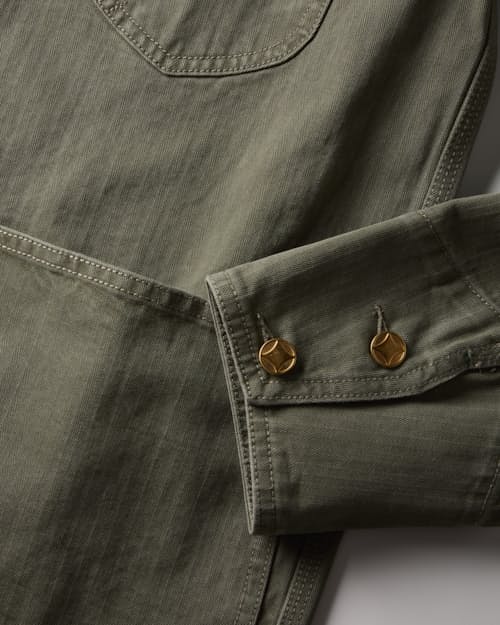laydown detail image of Japanese Herringbone Canvas Barn Jacket