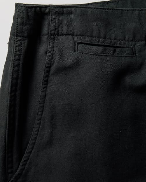 laydown detail image of Cotton Linen Twill Flat Front Chinos
