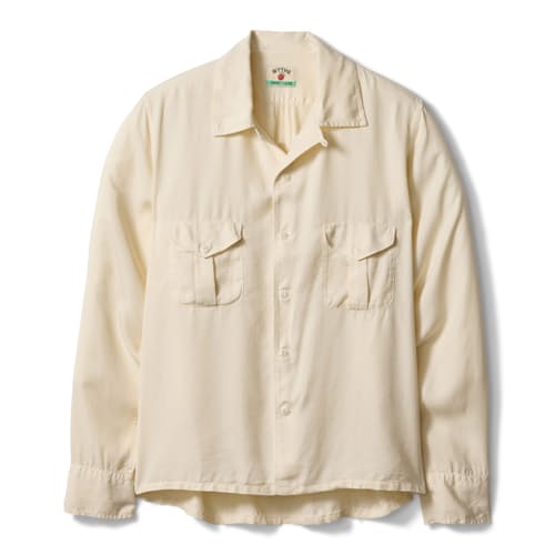 laydown image of Tencel Patio Camp Collar Shirt
