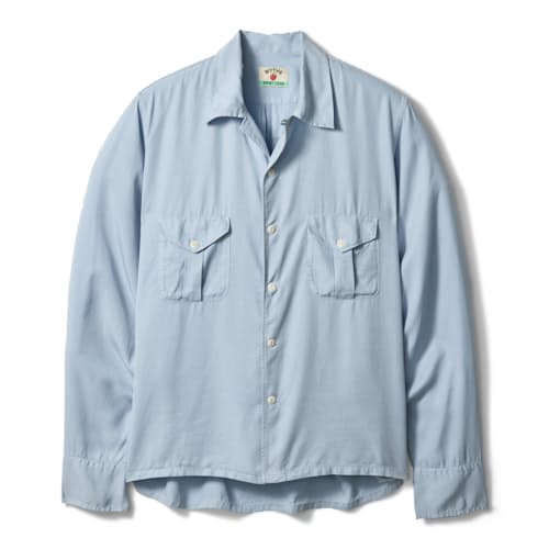 laydown image of Tencel Patio Camp Collar Shirt