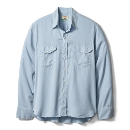 laydown image of Tencel Pearlsnap Shirt