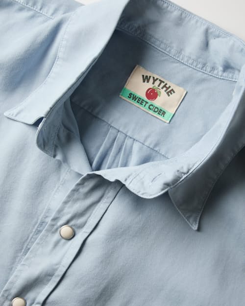 laydown detail image of Tencel Pearlsnap Shirt