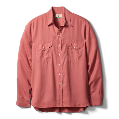 laydown image of Tencel Pearlsnap Shirt
