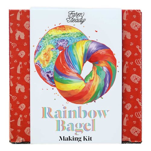 laydown image of Rainbow Bagel Making Kit