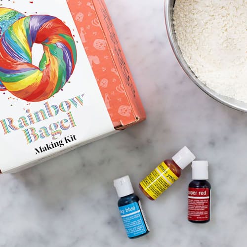 lifestyle image of Rainbow Bagel Making Kit
