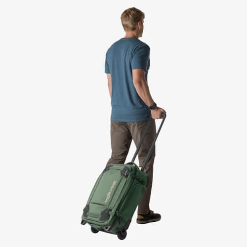 on model image of Gear Warrior XE 2 Wheeled Convertible Carry-On