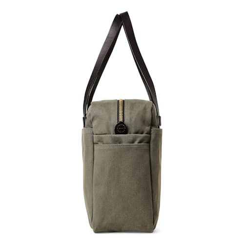 laydown image of Rugged Twill Tote with Zipper