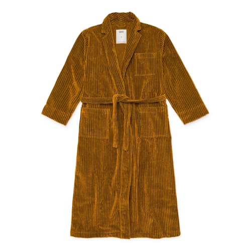 laydown image of Santiago Striped Velour Long Robe