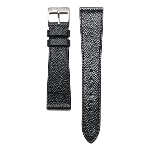 laydown image of Textured French Calfskin Leather Watch Strap