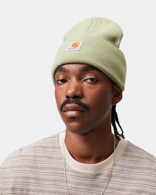 on model image of Acrylic Watch Hat