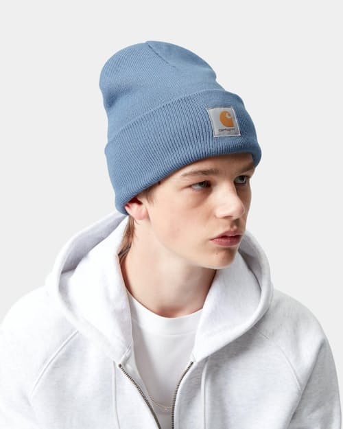 on model image of Acrylic Watch Hat