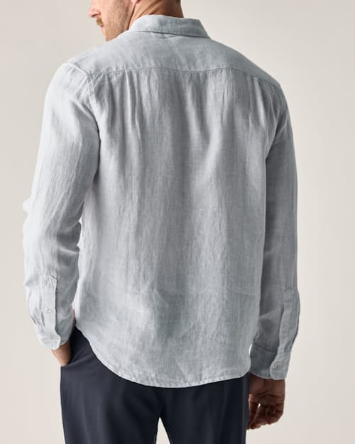 lifestyle image of Isles Linen Shirt