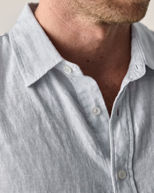 lifestyle image of Isles Linen Shirt