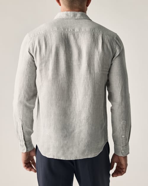 lifestyle image of Isles Linen Shirt