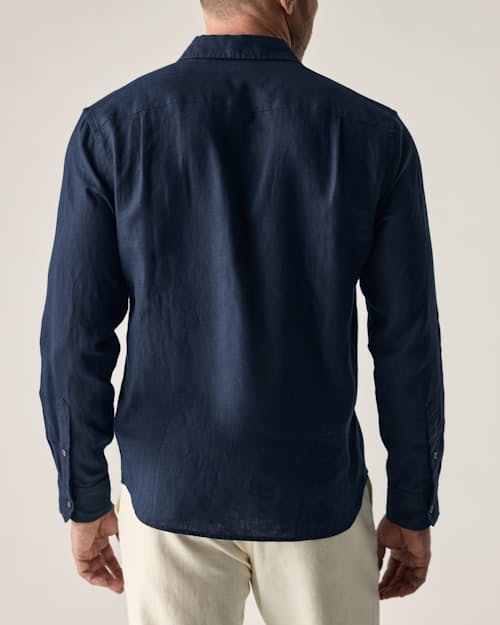 lifestyle image of Isles Linen Shirt
