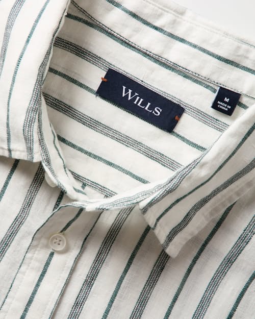 laydown detail image of Short Sleeve Isles Linen Shirt