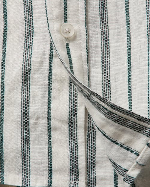 laydown detail image of Short Sleeve Isles Linen Shirt