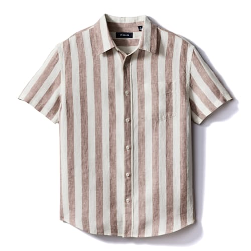 laydown image of Short Sleeve Isles Linen Shirt