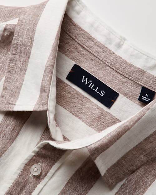 laydown detail image of Short Sleeve Isles Linen Shirt