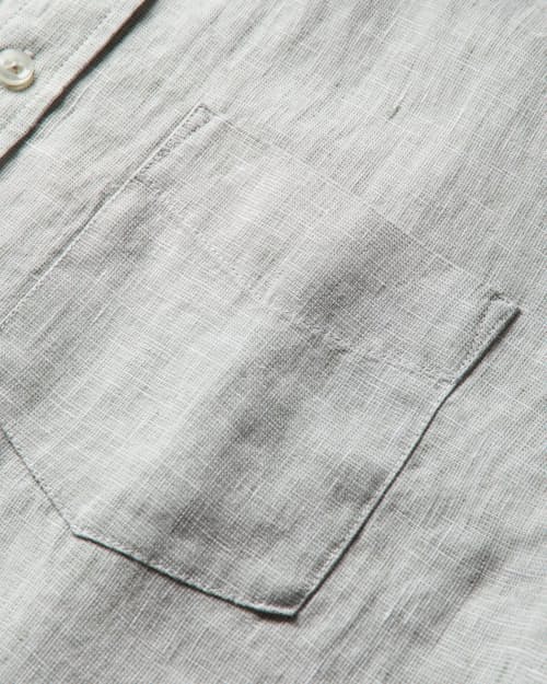 laydown detail image of Short Sleeve Isles Linen Shirt