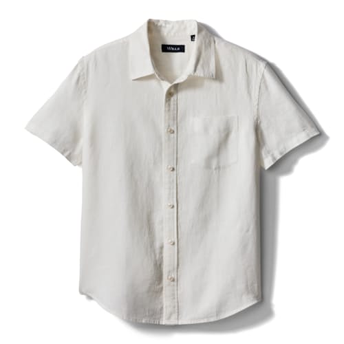 laydown image of Short Sleeve Isles Linen Shirt