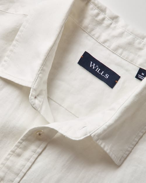 laydown detail image of Short Sleeve Isles Linen Shirt