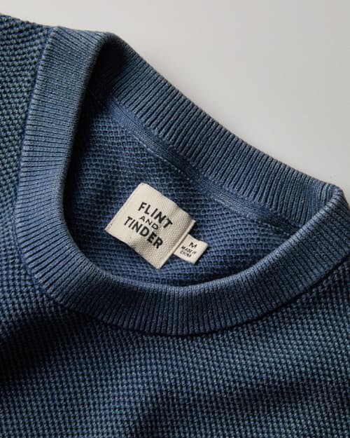 laydown detail image of Garment Dyed Cotton Crewneck Sweater