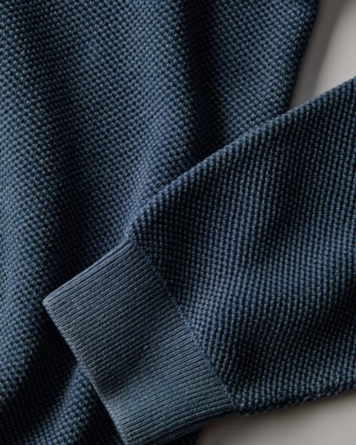 laydown detail image of Garment Dyed Cotton Crewneck Sweater