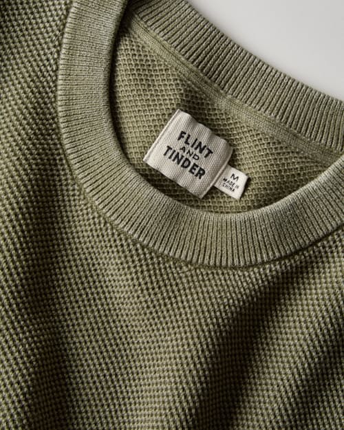 laydown detail image of Garment Dyed Cotton Crewneck Sweater