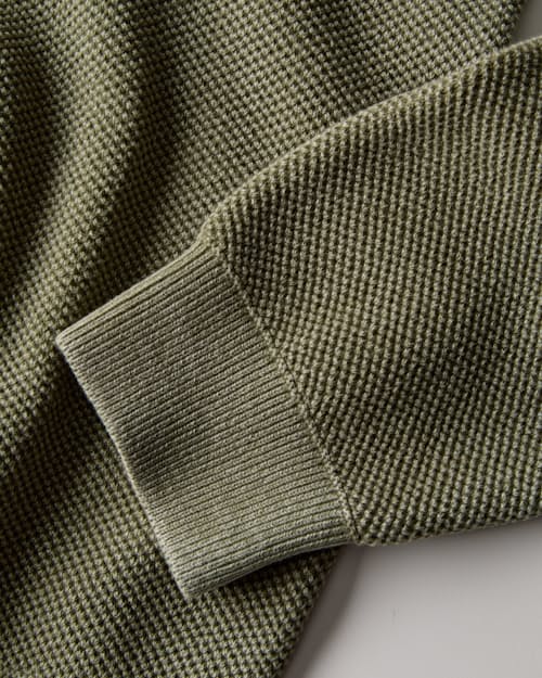 laydown detail image of Garment Dyed Cotton Crewneck Sweater