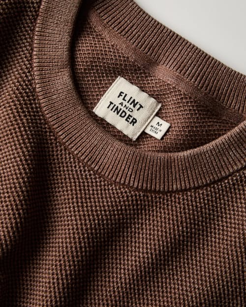 laydown detail image of Garment Dyed Cotton Crewneck Sweater