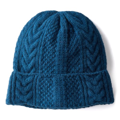 laydown image of Cable Beanie