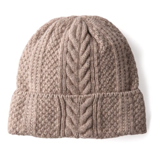 laydown image of Cable Beanie