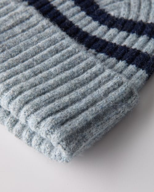 laydown detail image of Boiled Wool Striped Beanie