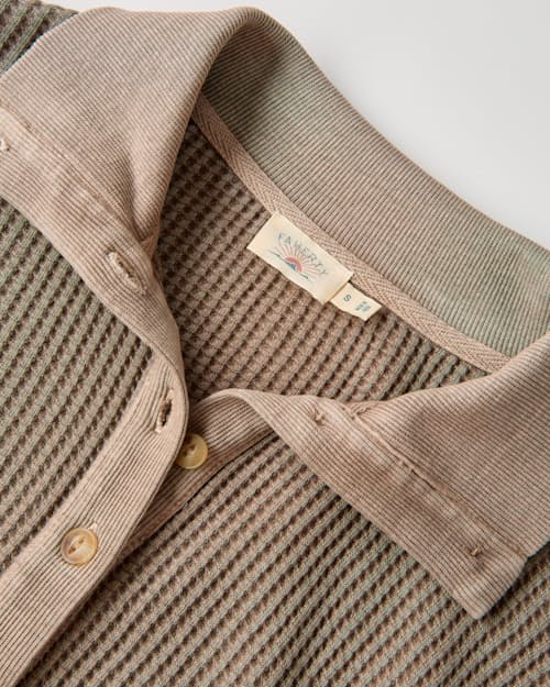 laydown detail image of Women's Apres Waffle Henley