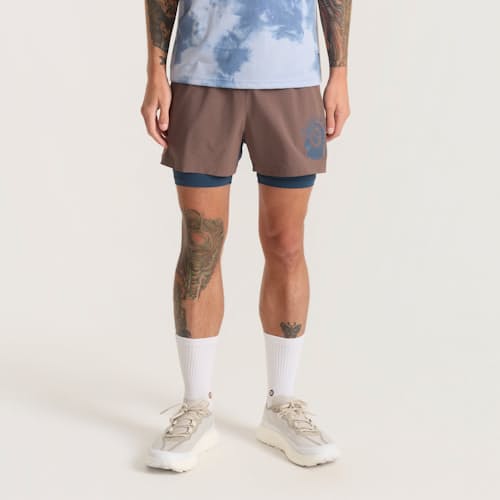 on model image of Bommer Run Shorts - 3.5"