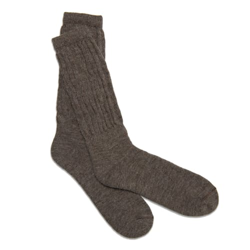 laydown image of Alpaca Loose Rib Sox