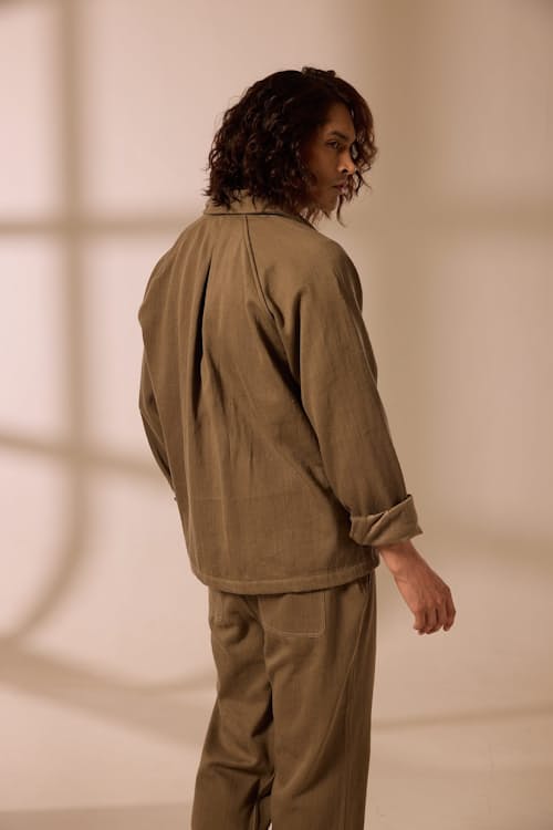 on model image of Aman Country Coat