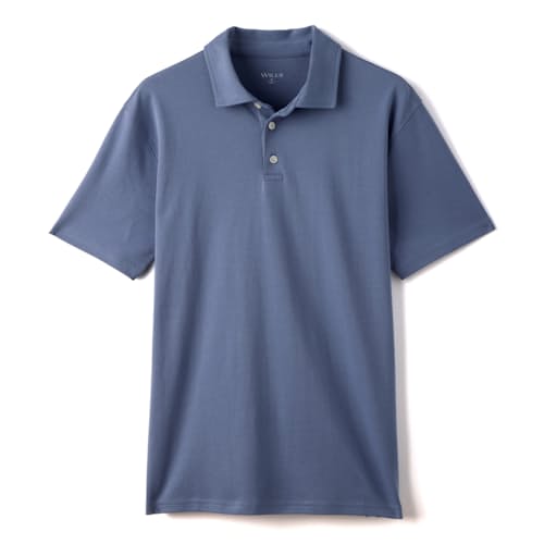 laydown image of AloeKnit Polo Shirt
