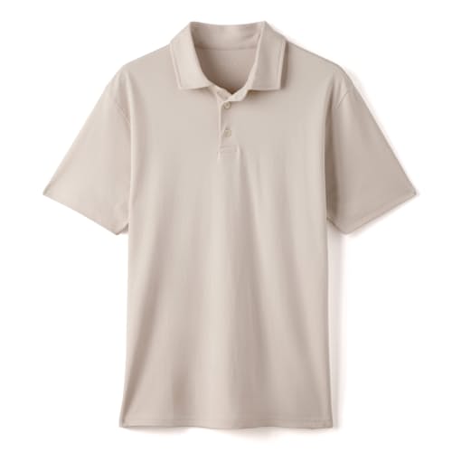 laydown image of AloeKnit Polo Shirt