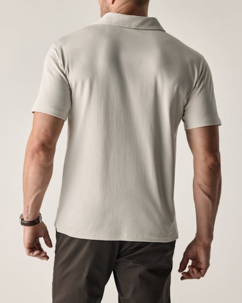 lifestyle image of AloeKnit Polo Shirt
